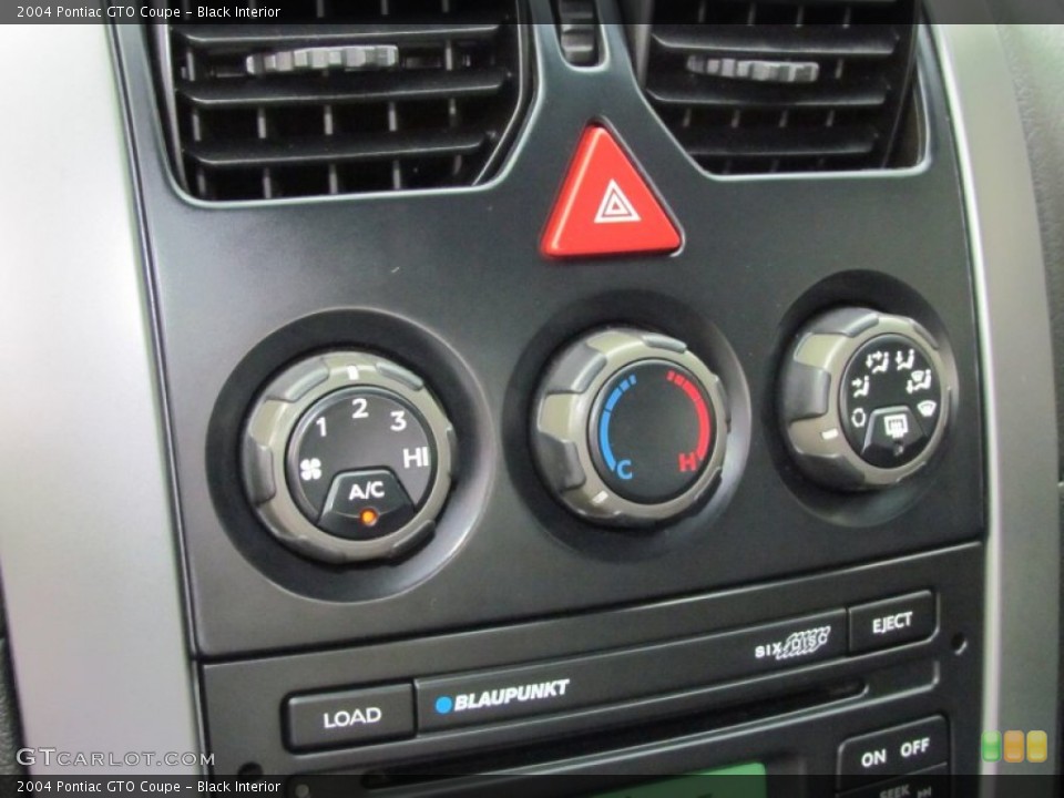 Black Interior Controls for the 2004 Pontiac GTO Coupe #70547317