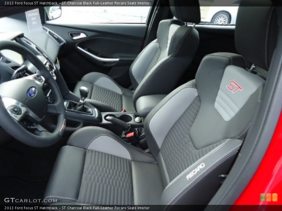 ST Charcoal Black Full-Leather Recaro Seats Interior Photo for the 2013 Ford Focus ST Hatchback #70550770