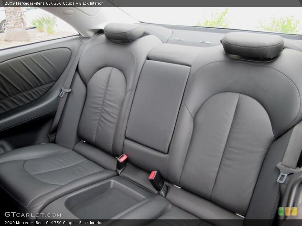 Black Interior Rear Seat for the 2009 Mercedes-Benz CLK 350 Coupe #70554451