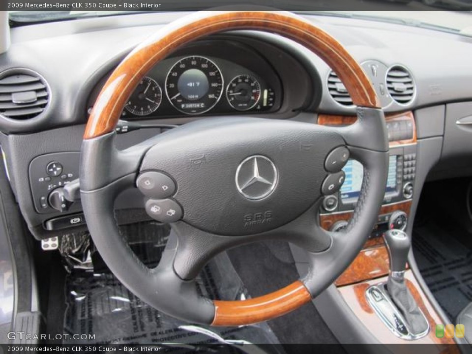Black Interior Steering Wheel for the 2009 Mercedes-Benz CLK 350 Coupe #70554475