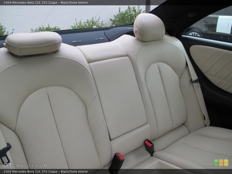 Black/Stone Interior Rear Seat for the 2009 Mercedes-Benz CLK 350 Coupe #70554754