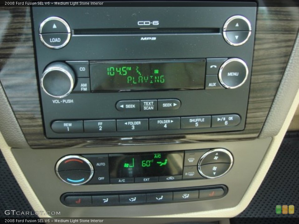 Medium Light Stone Interior Controls for the 2008 Ford Fusion SEL V6 #70555942