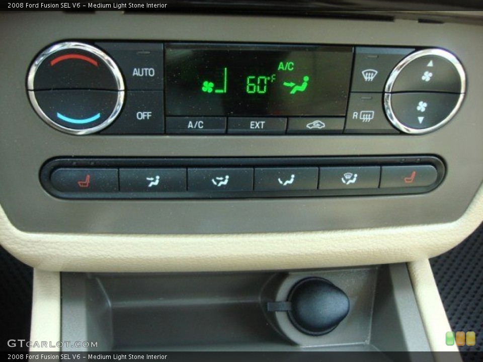 Medium Light Stone Interior Controls for the 2008 Ford Fusion SEL V6 #70555951