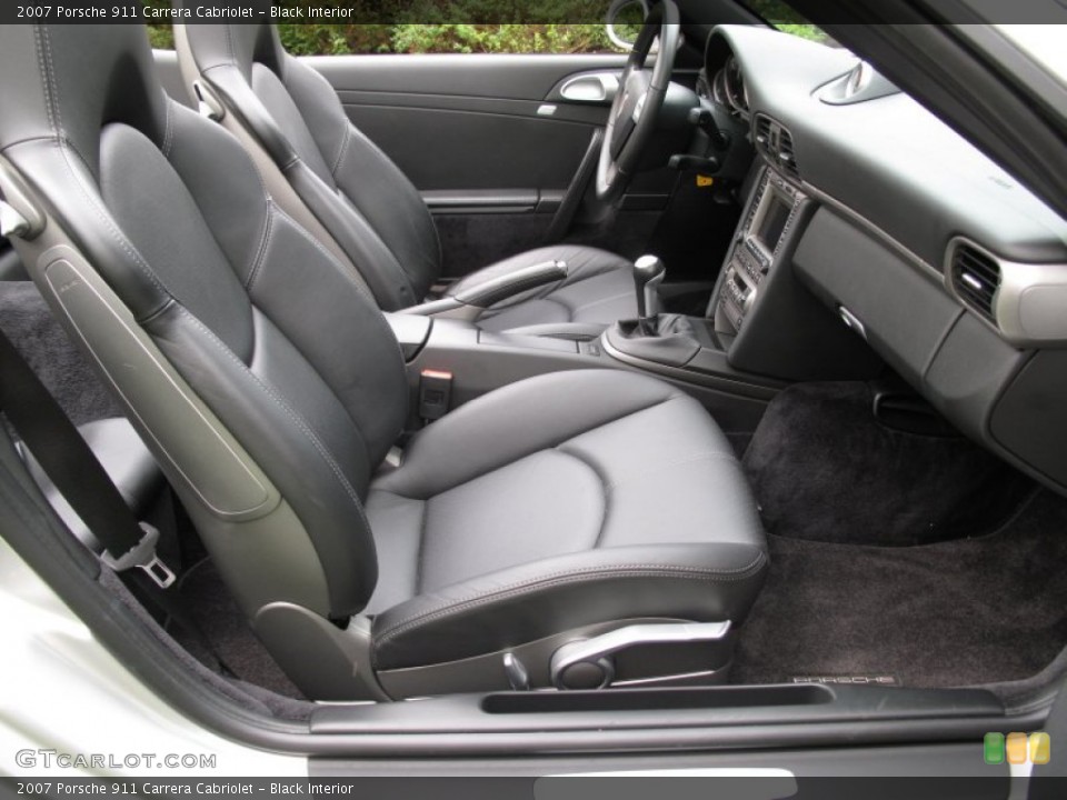 Black Interior Front Seat for the 2007 Porsche 911 Carrera Cabriolet #70556164