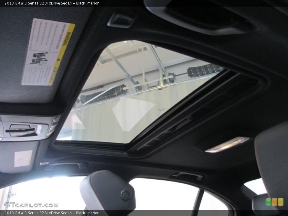 Black Interior Sunroof for the 2013 BMW 3 Series 328i xDrive Sedan #70557232