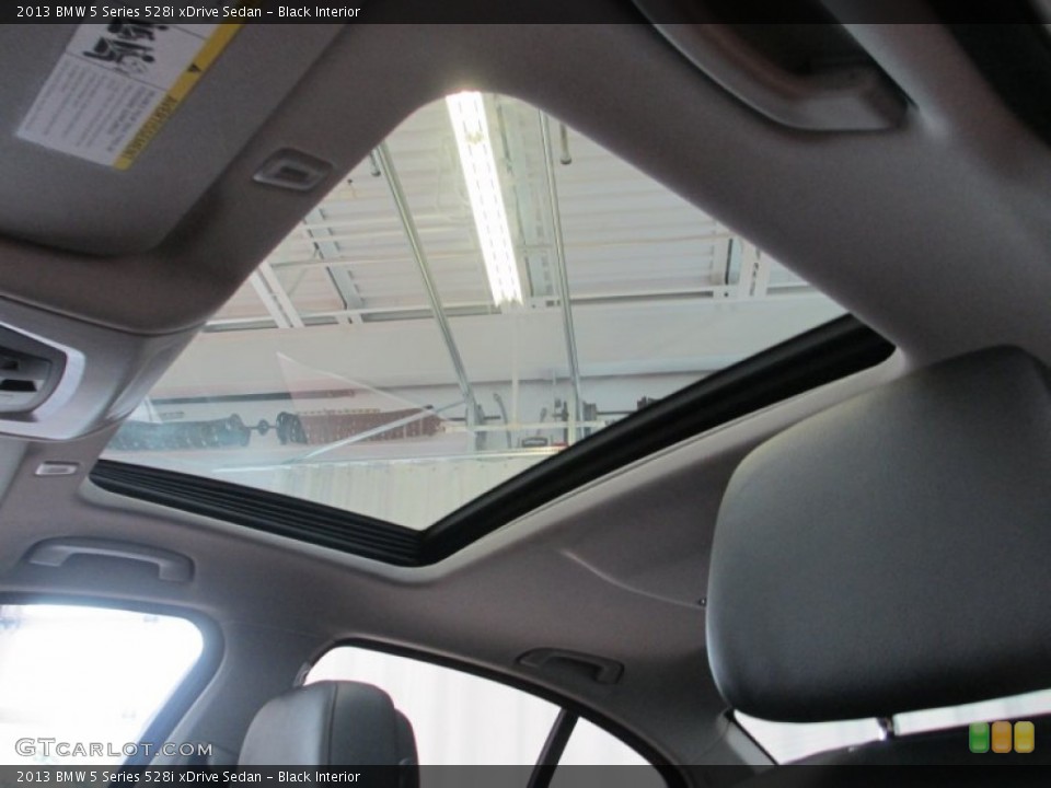 Black Interior Sunroof for the 2013 BMW 5 Series 528i xDrive Sedan #70557811
