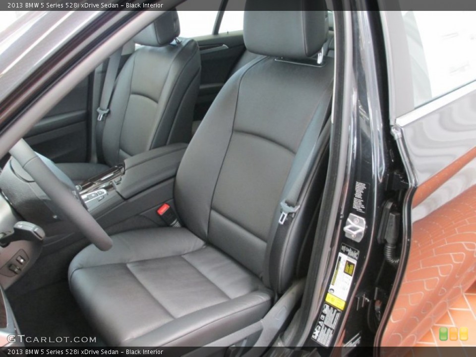 Black Interior Front Seat for the 2013 BMW 5 Series 528i xDrive Sedan #70557934