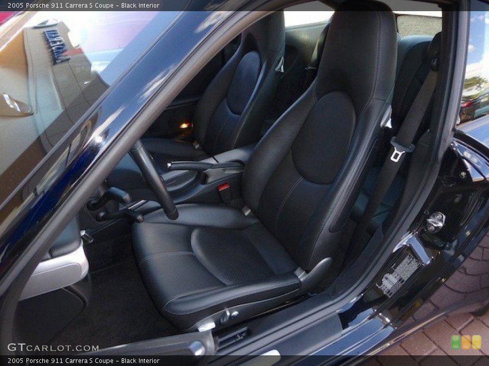 Black Interior Front Seat for the 2005 Porsche 911 Carrera S Coupe #70559395