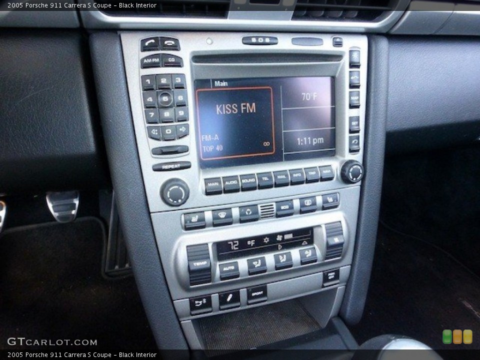 Black Interior Controls for the 2005 Porsche 911 Carrera S Coupe #70559422