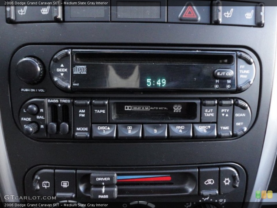 Medium Slate Gray Interior Controls for the 2006 Dodge Grand Caravan SXT #70566270