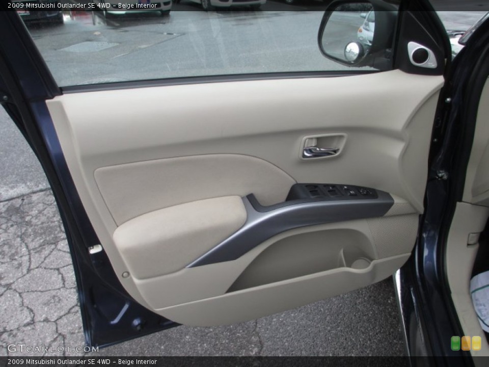 Beige Interior Door Panel for the 2009 Mitsubishi Outlander SE 4WD #70573281