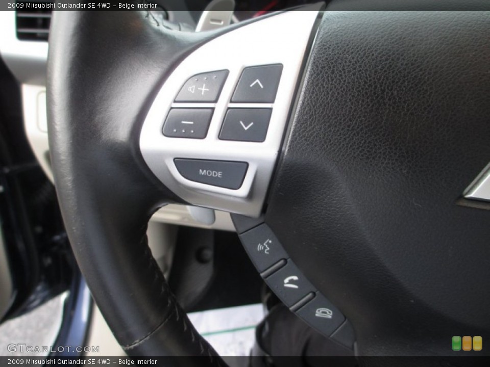 Beige Interior Controls for the 2009 Mitsubishi Outlander SE 4WD #70573295