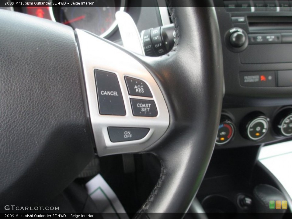 Beige Interior Controls for the 2009 Mitsubishi Outlander SE 4WD #70573305