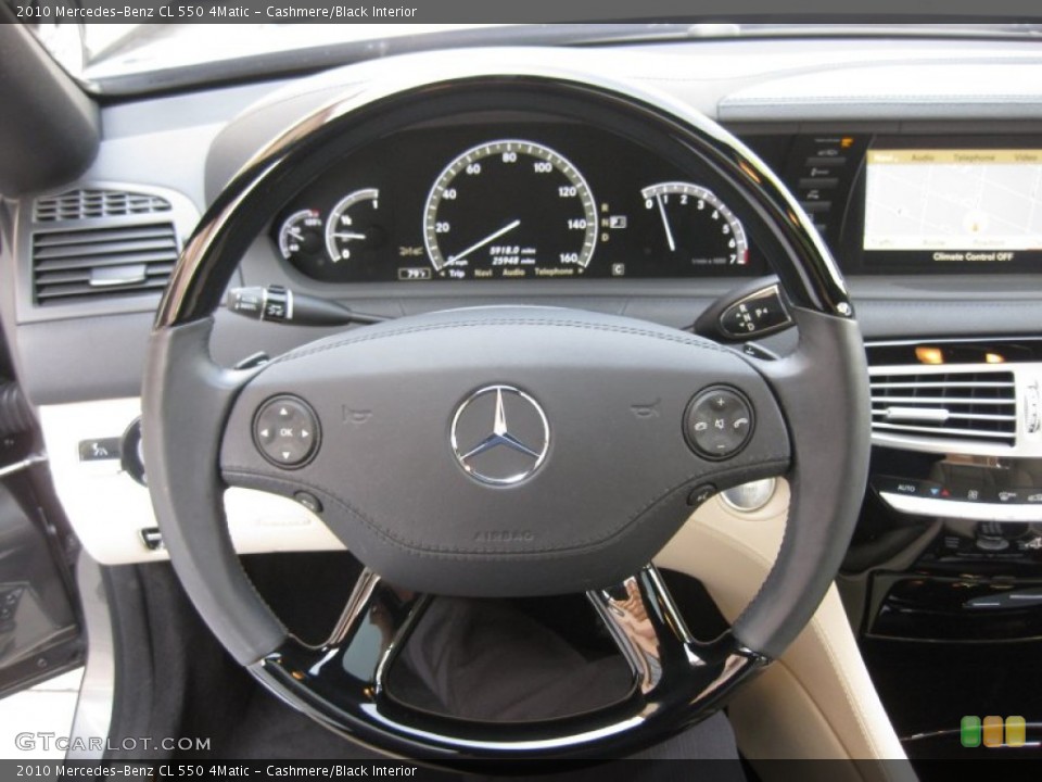 Cashmere/Black Interior Steering Wheel for the 2010 Mercedes-Benz CL 550 4Matic #70578255