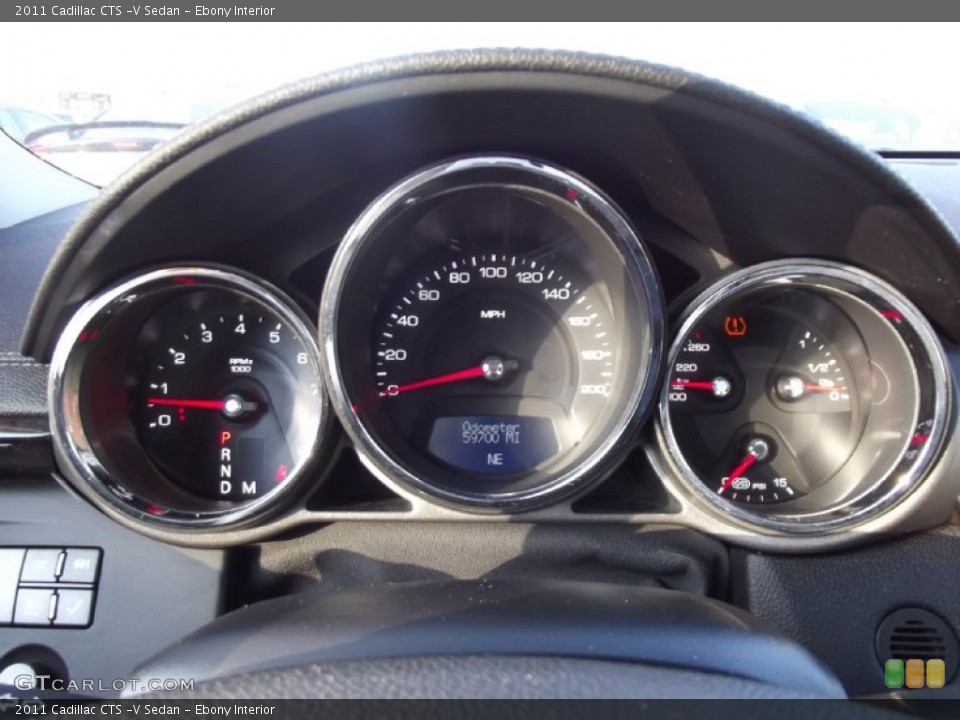 Ebony Interior Gauges for the 2011 Cadillac CTS -V Sedan #70579170