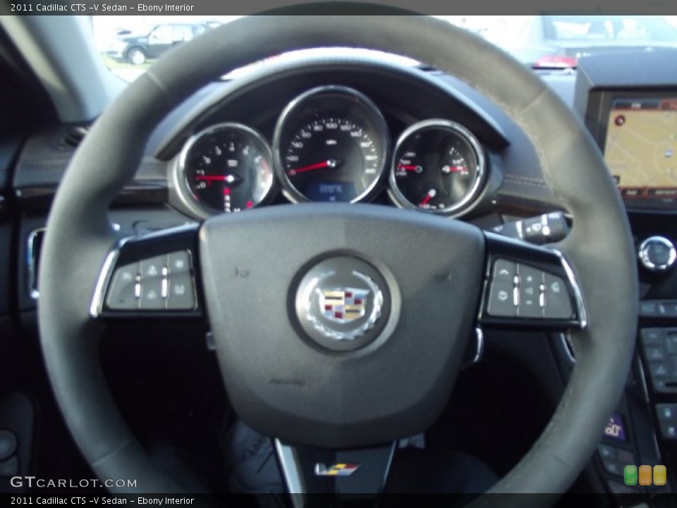 Ebony Interior Steering Wheel for the 2011 Cadillac CTS -V Sedan #70579179