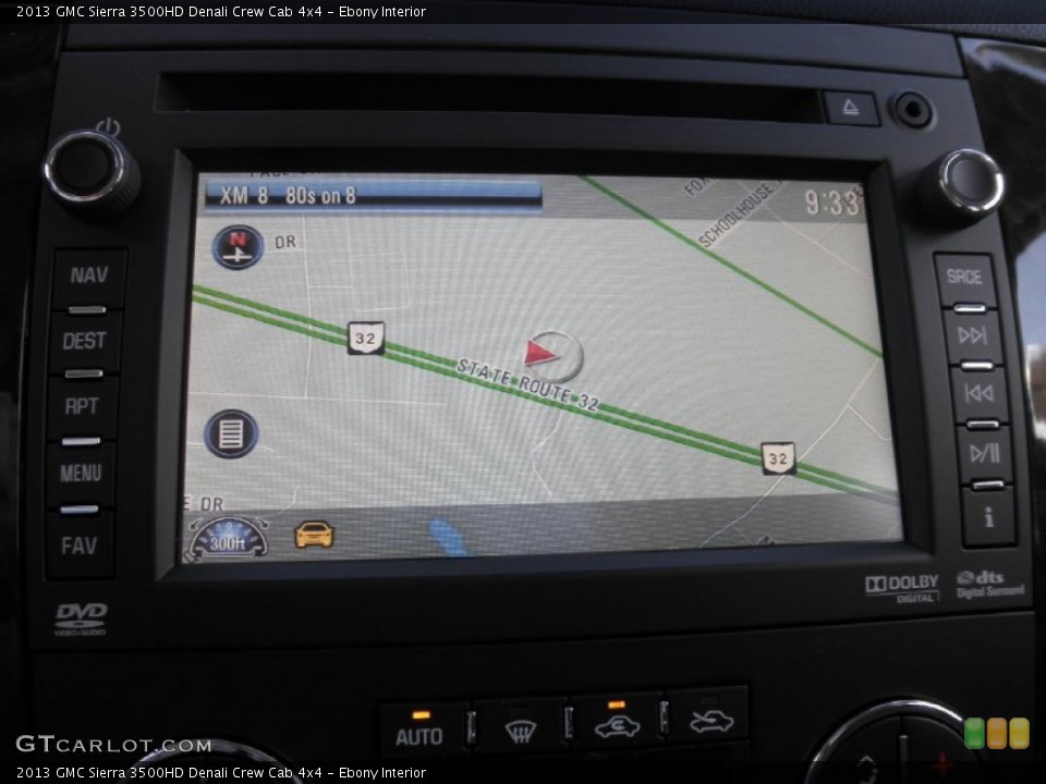 Ebony Interior Navigation for the 2013 GMC Sierra 3500HD Denali Crew Cab 4x4 #70584330