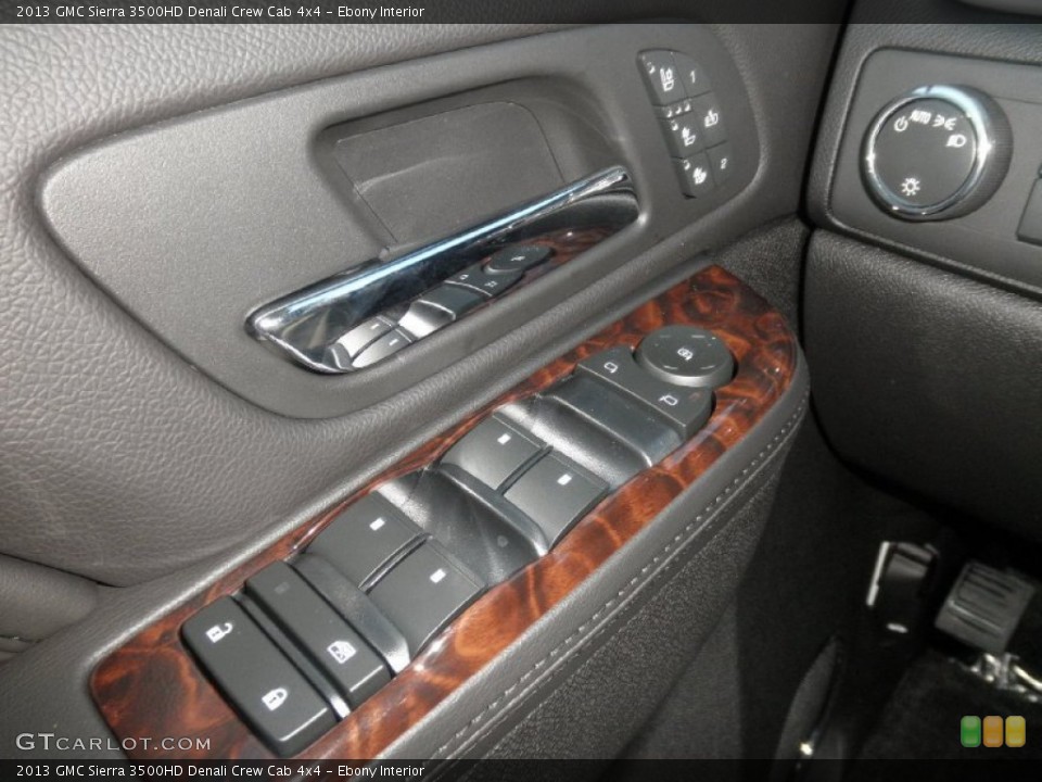 Ebony Interior Controls for the 2013 GMC Sierra 3500HD Denali Crew Cab 4x4 #70584357