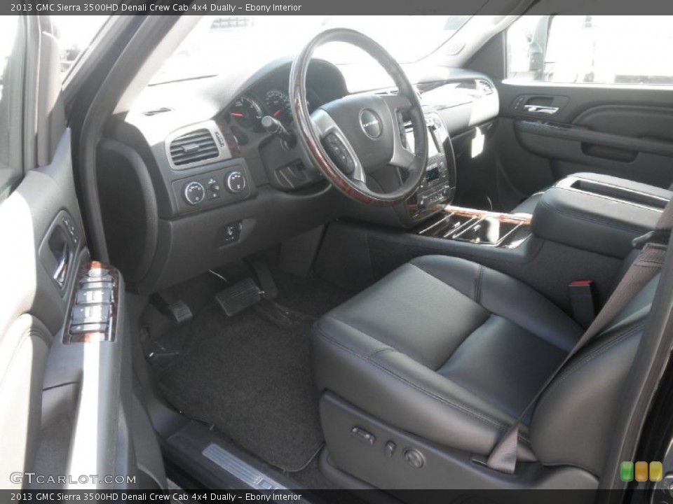 Ebony Interior Photo for the 2013 GMC Sierra 3500HD Denali Crew Cab 4x4 Dually #70584763