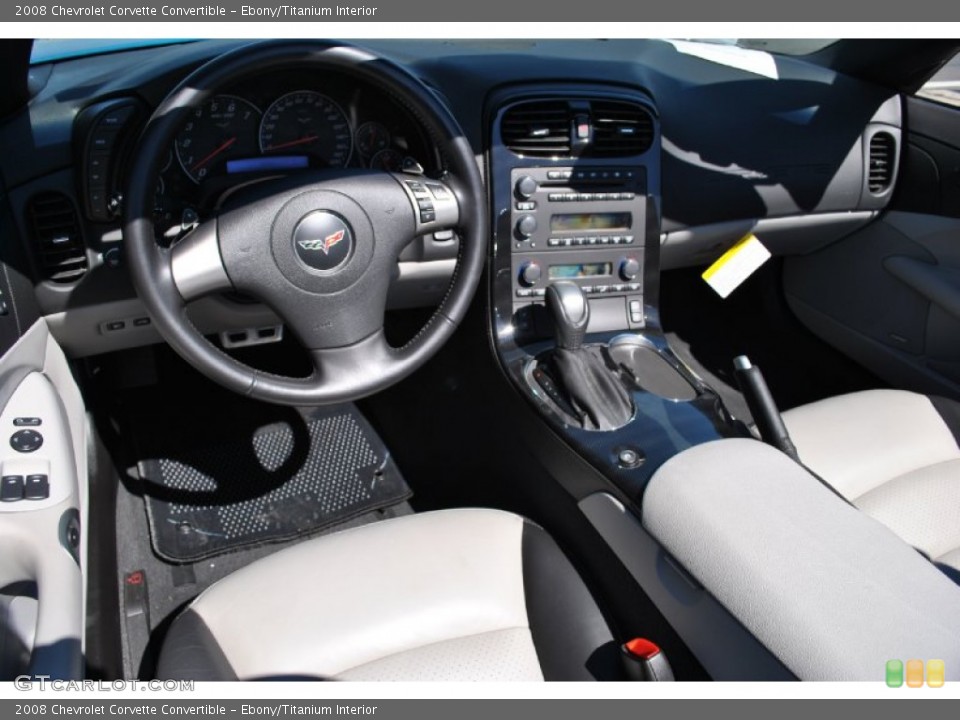 Ebony/Titanium 2008 Chevrolet Corvette Interiors