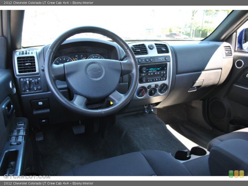 Ebony Interior Dashboard for the 2012 Chevrolet Colorado LT Crew Cab 4x4 #70585299