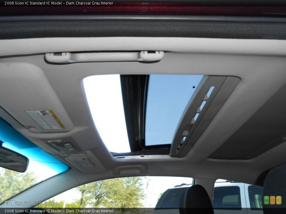 Dark Charcoal Gray Interior Sunroof for the 2008 Scion tC  #70585692