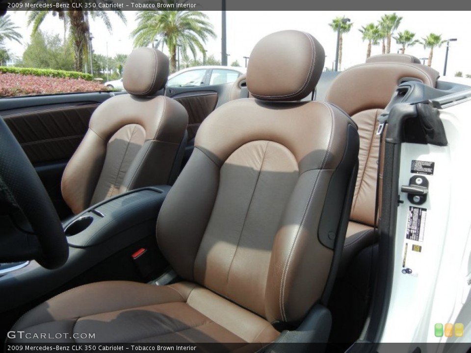 Tobacco Brown Interior Front Seat for the 2009 Mercedes-Benz CLK 350 Cabriolet #70588935