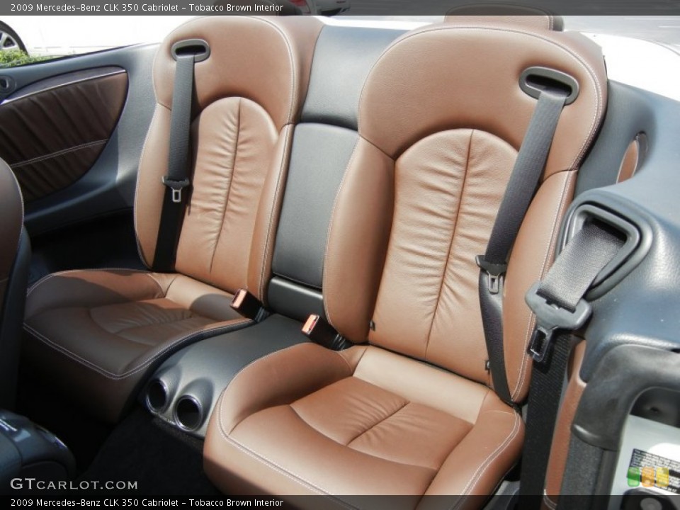 Tobacco Brown Interior Rear Seat for the 2009 Mercedes-Benz CLK 350 Cabriolet #70588953