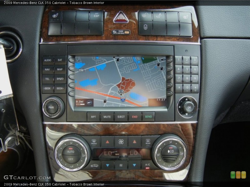 Tobacco Brown Interior Navigation for the 2009 Mercedes-Benz CLK 350 Cabriolet #70589019