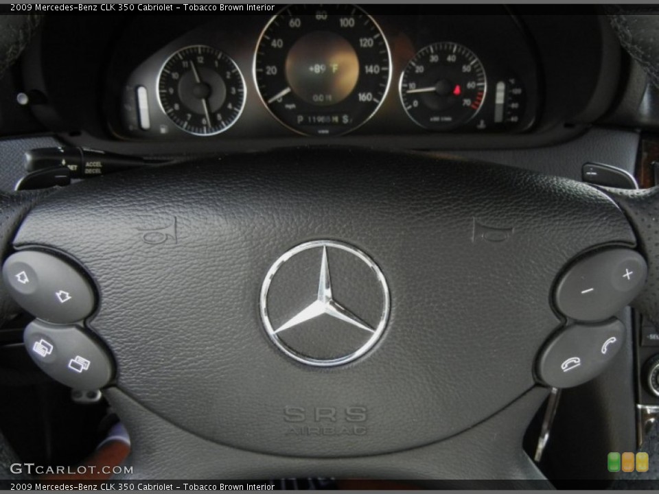 Tobacco Brown Interior Controls for the 2009 Mercedes-Benz CLK 350 Cabriolet #70589058