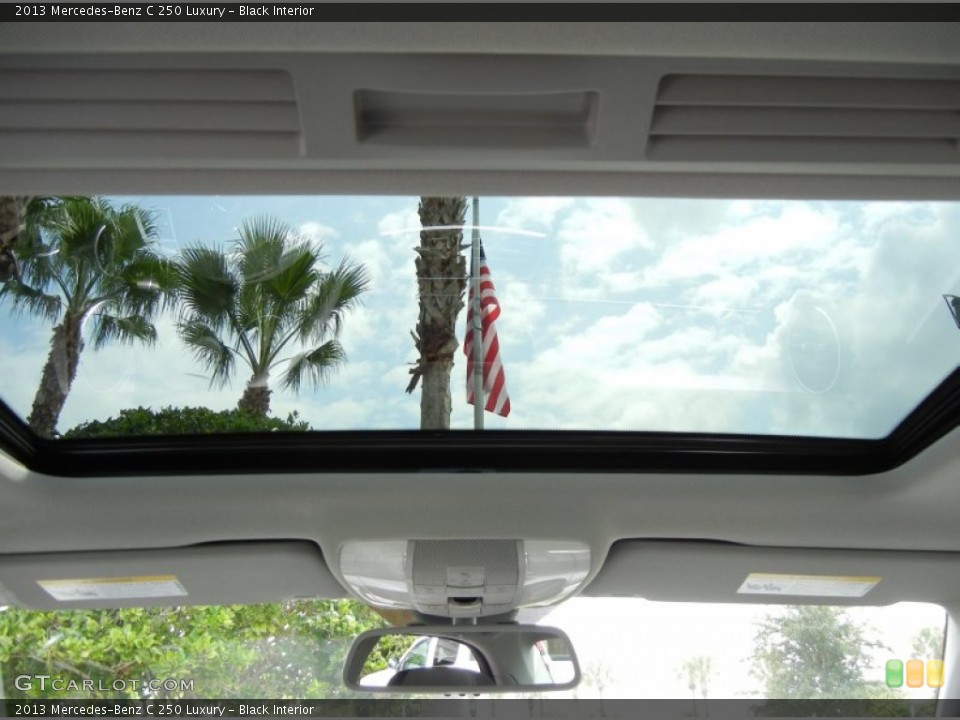 Black Interior Sunroof for the 2013 Mercedes-Benz C 250 Luxury #70589430