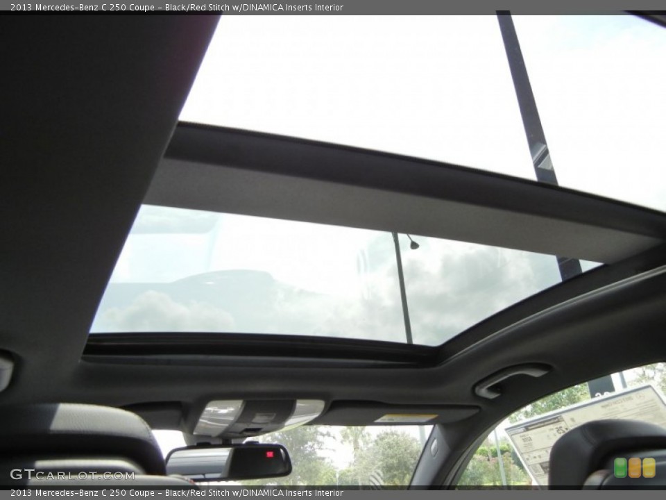 Black/Red Stitch w/DINAMICA Inserts Interior Sunroof for the 2013 Mercedes-Benz C 250 Coupe #70589552