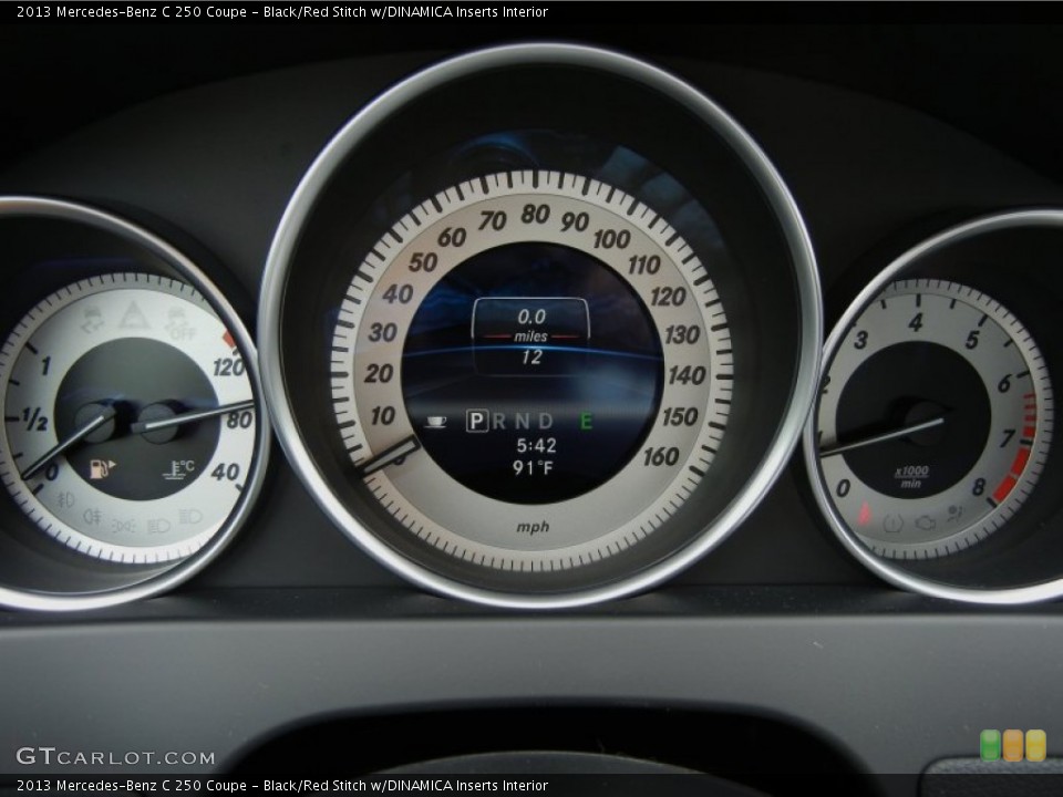 Black/Red Stitch w/DINAMICA Inserts Interior Gauges for the 2013 Mercedes-Benz C 250 Coupe #70589571