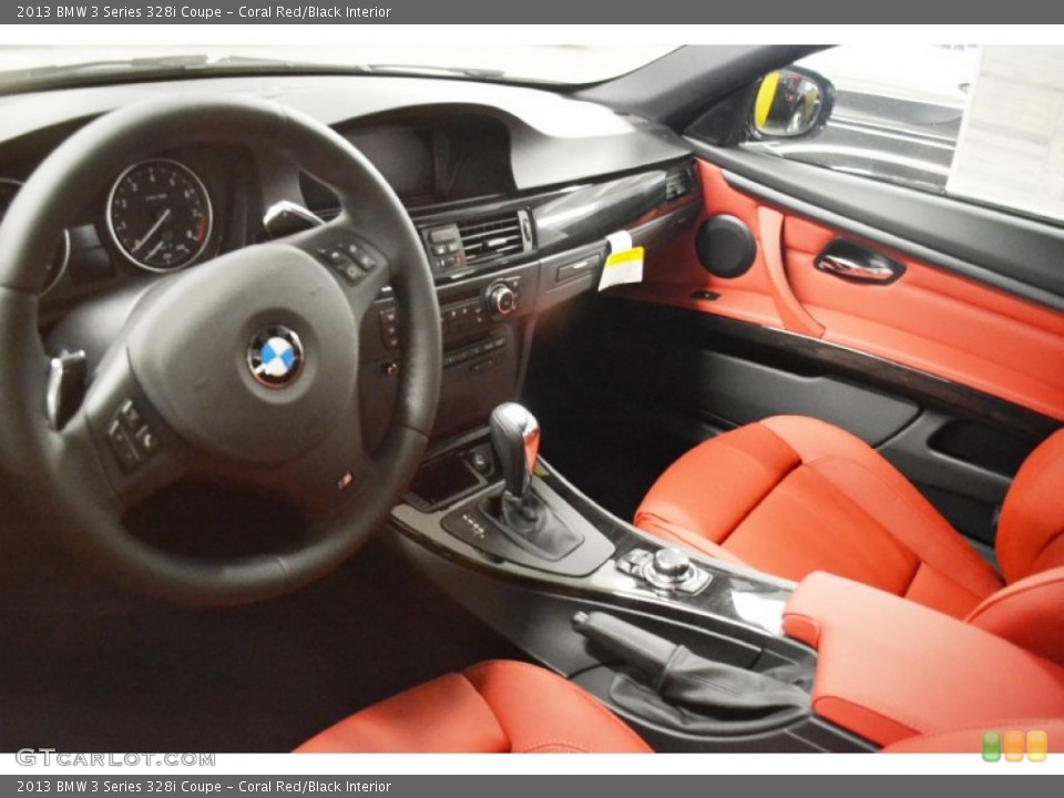 Coral Red/Black Interior Photo for the 2013 BMW 3 Series 328i Coupe #70589763