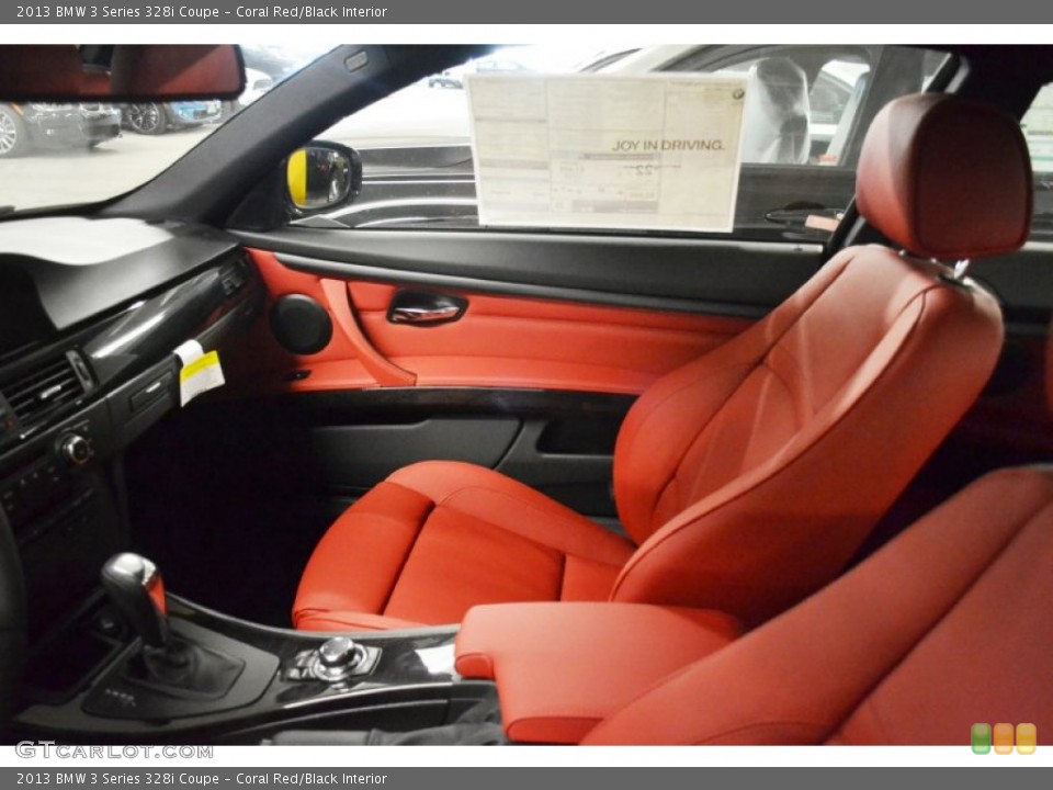 Coral Red/Black Interior Photo for the 2013 BMW 3 Series 328i Coupe #70589775