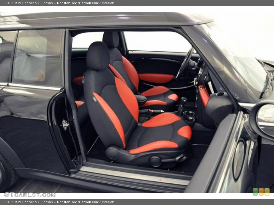 Rooster Red/Carbon Black Interior Front Seat for the 2012 Mini Cooper S Clubman #70590783