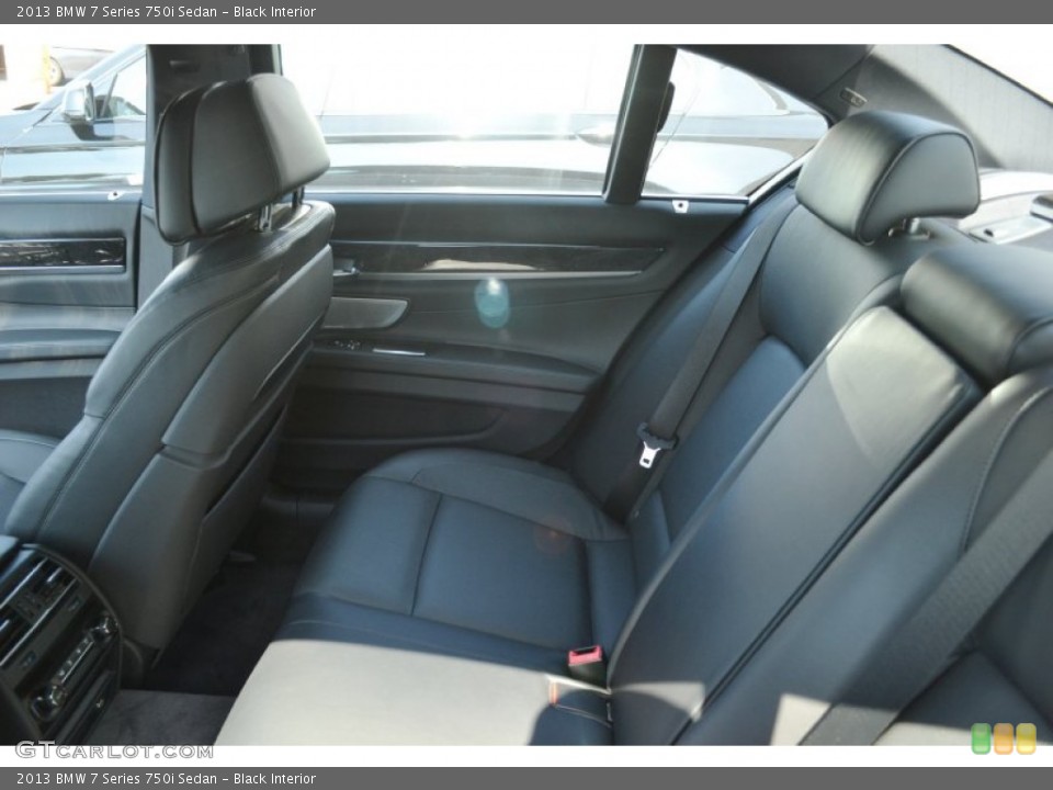 Black Interior Rear Seat for the 2013 BMW 7 Series 750i Sedan #70591851