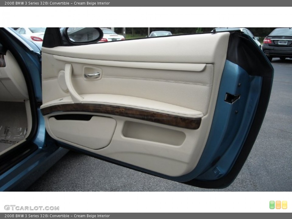 Cream Beige Interior Door Panel for the 2008 BMW 3 Series 328i Convertible #70593669