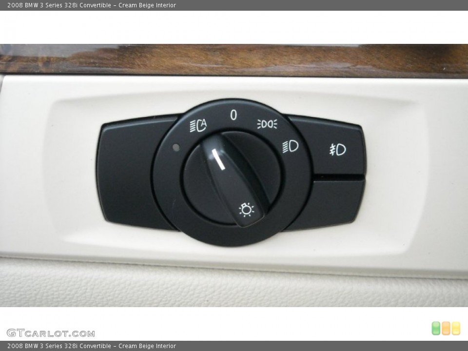 Cream Beige Interior Controls for the 2008 BMW 3 Series 328i Convertible #70593711