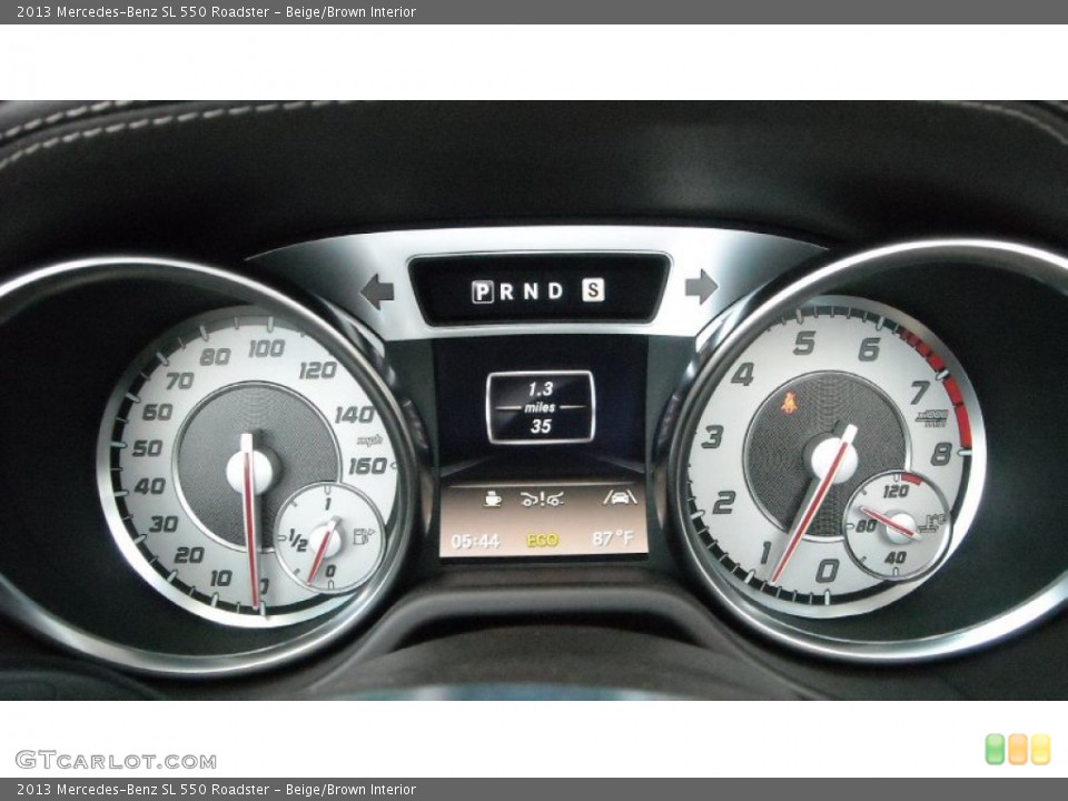 Beige/Brown Interior Gauges for the 2013 Mercedes-Benz SL 550 Roadster #70594752