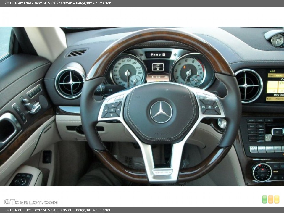Beige/Brown Interior Steering Wheel for the 2013 Mercedes-Benz SL 550 Roadster #70594818