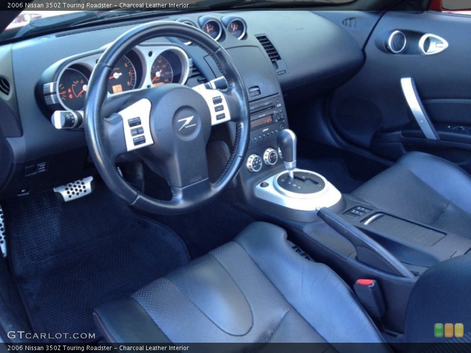 Charcoal Leather Interior Prime Interior for the 2006 Nissan 350Z Touring Roadster #70595404