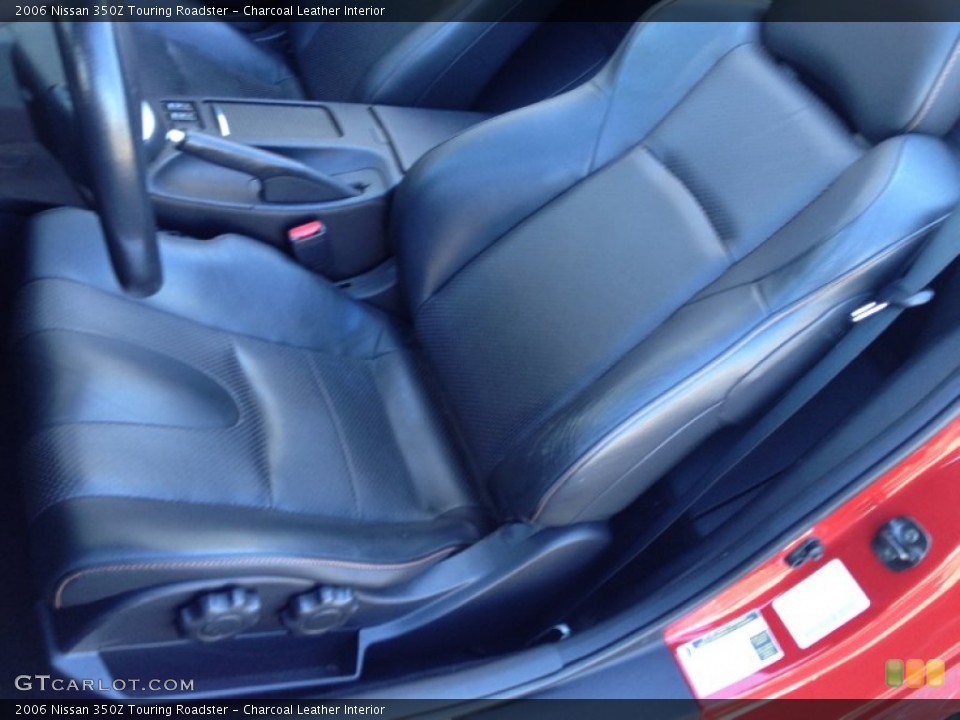 Charcoal Leather Interior Front Seat for the 2006 Nissan 350Z Touring Roadster #70595421