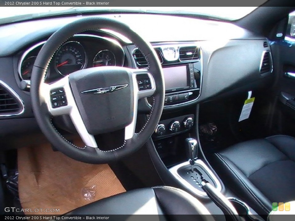 Black Interior Dashboard for the 2012 Chrysler 200 S Hard Top Convertible #70606986