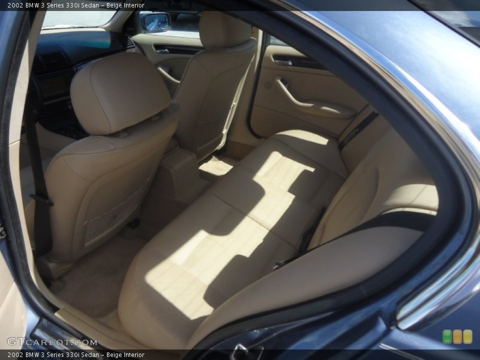 Beige Interior Rear Seat for the 2002 BMW 3 Series 330i Sedan #70607541