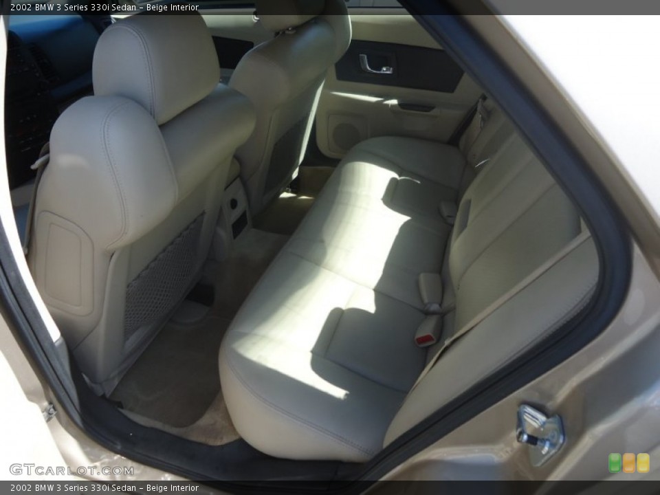 Beige Interior Rear Seat for the 2002 BMW 3 Series 330i Sedan #70607586
