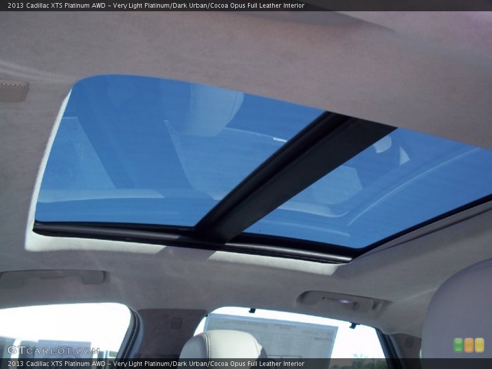 Very Light Platinum/Dark Urban/Cocoa Opus Full Leather Interior Sunroof for the 2013 Cadillac XTS Platinum AWD #70608561