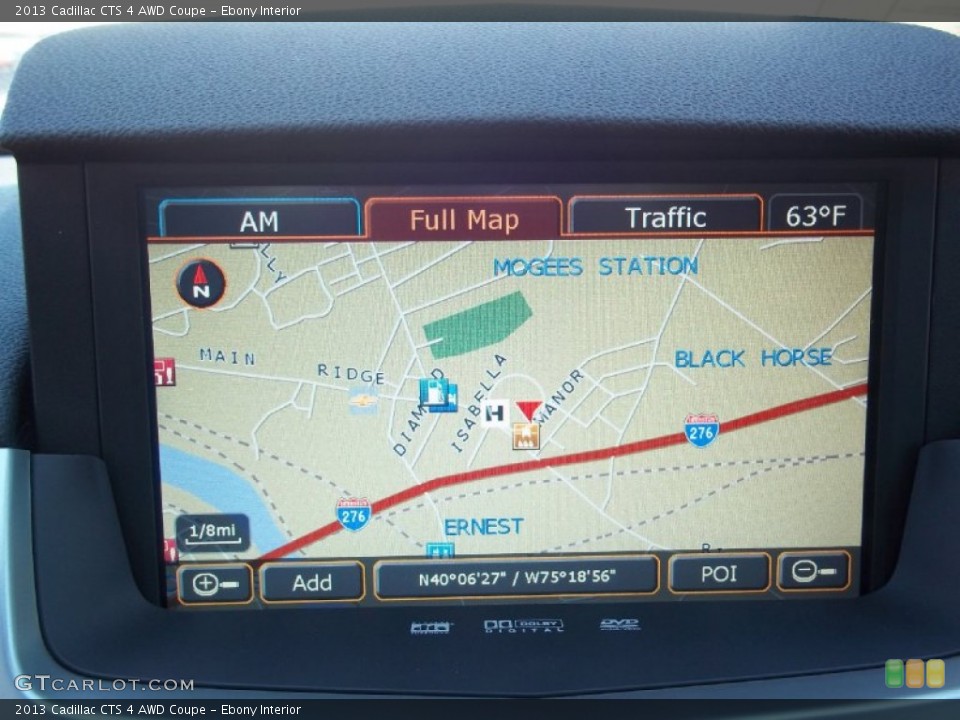 Ebony Interior Navigation for the 2013 Cadillac CTS 4 AWD Coupe #70609184