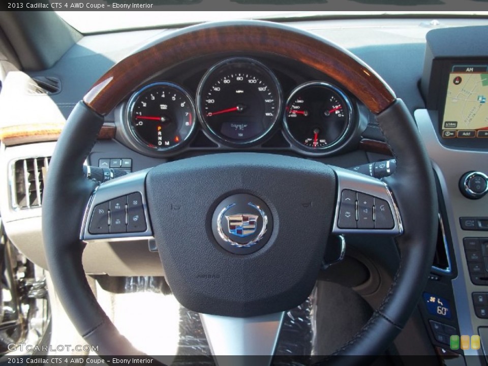 Ebony Interior Steering Wheel for the 2013 Cadillac CTS 4 AWD Coupe #70609191