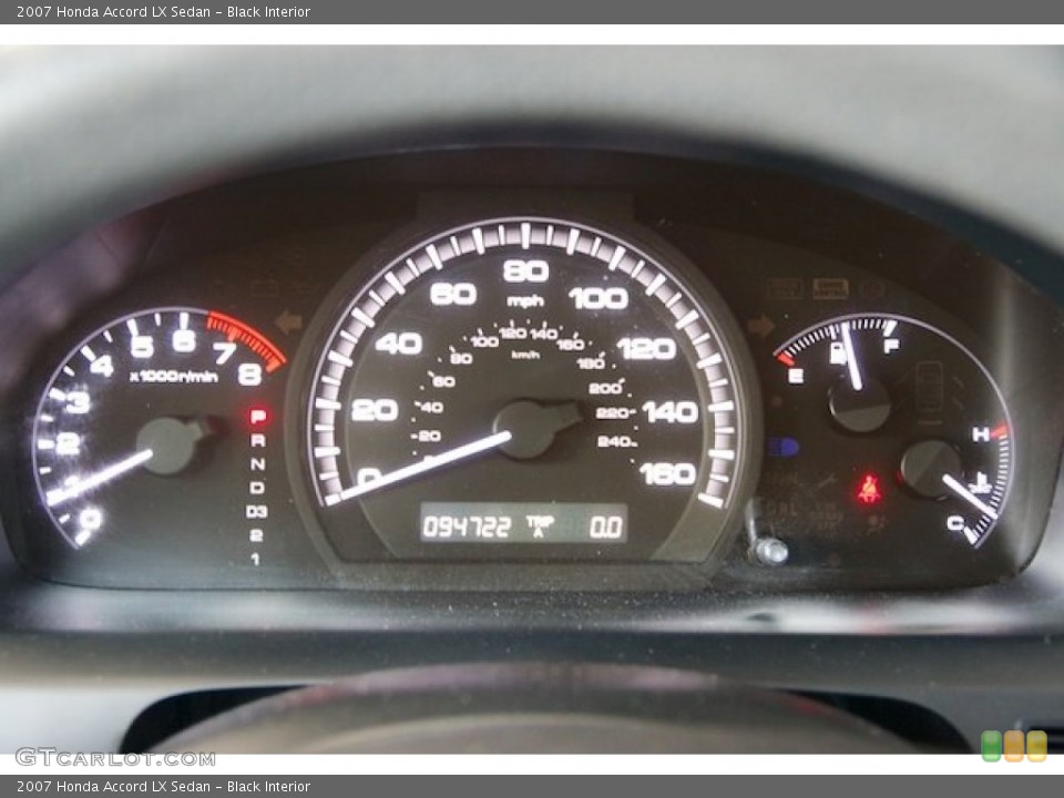 Black Interior Gauges for the 2007 Honda Accord LX Sedan #70612344